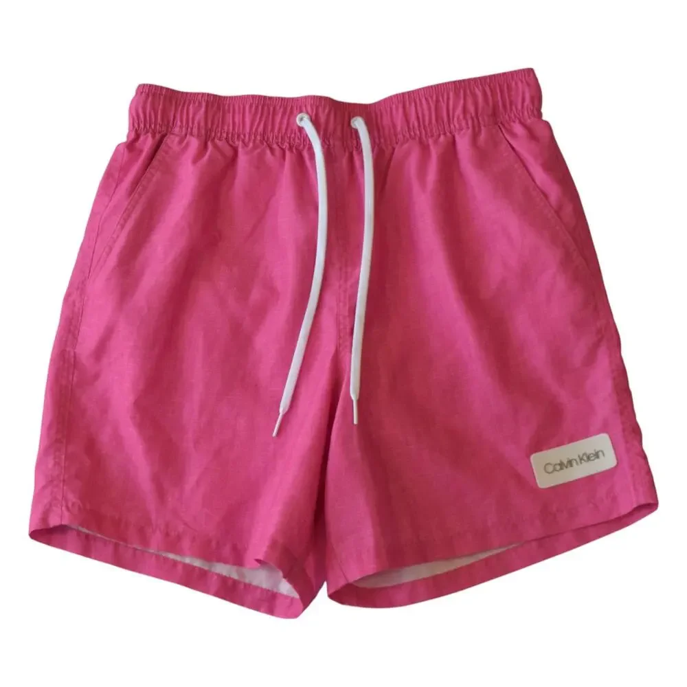 Calvin Klein Pink Swim Trunks Mens Swim Shorts Small